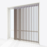 Supreme Sandstone Grey Day & Night Vertical Sheer 33cm - Zen Shades