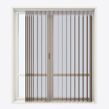 Supreme Terra Brown Day & Night Vertical Sheer 33cm - Zen Shades