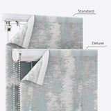 Tiempo Aqua Gray Roman Blinds - Zen Shades