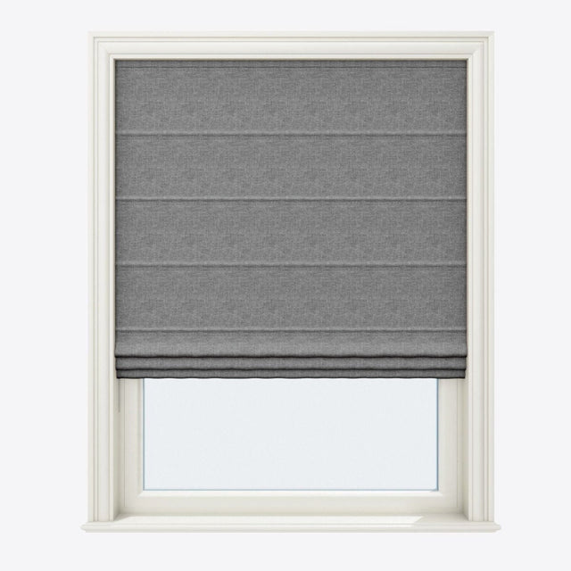 Valeria Flint Gray Roman Blinds - Zen Shades