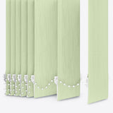 Van Gogh Avocado Cream Vertical Blinds Replacement Slats - Zen Shades