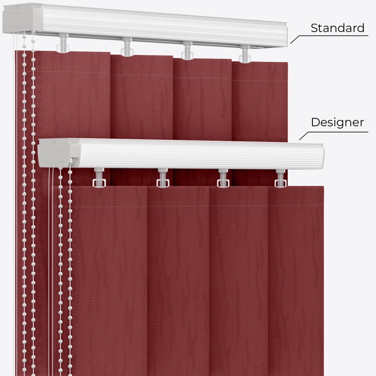 Van Gogh Fired Bricked Vertical Blinds - Zen Shades